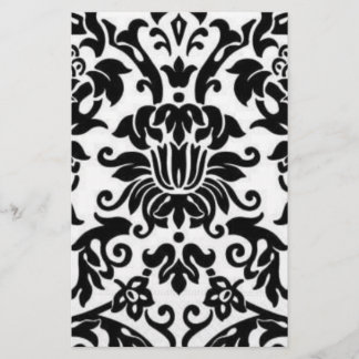 Zwart-witte Damask