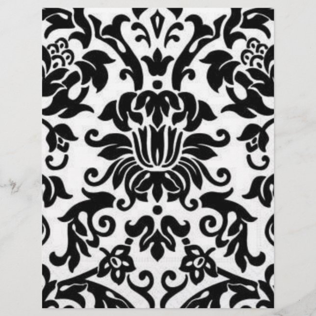 Zwart-witte Damask (Voorkant)