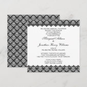 Zwart-witte Damask 1 Kaart (Voorkant / Achterkant)