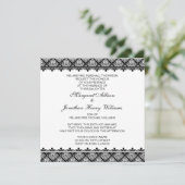 Zwart-witte Damask 1 Kaart (Staand voorkant)