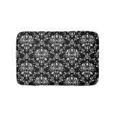 Zwart-witte Damask Badmat (Voorkant)