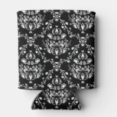 Zwart-witte Damask Blikjeskoeler (Achterkant)