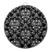 Zwart-witte Damask Dartbord (Voorkant)