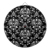 Zwart-witte Damask Dartbord (Voorkant)