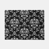 Zwart-witte Damask Deurmat (Voorkant)