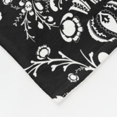 Zwart-witte Damask Fleece Deken (Hoek)
