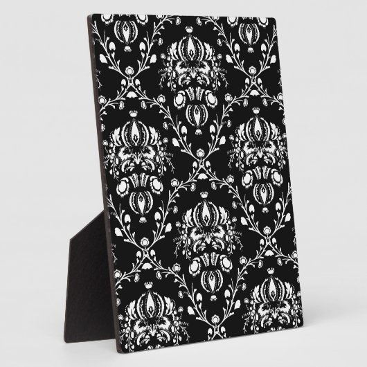 Zwart-witte Damask Fotoplaat (Zijkant)