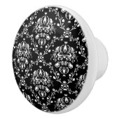 Zwart-witte Damask Keramische Knop (Rechts)