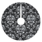 Zwart-witte Damask Kerstboom Rok (Voorkant)