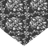 Zwart-witte Damask Korte Tafelloper (Hoek)