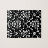 Zwart-witte Damask Legpuzzel (Horizontaal)