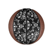 Zwart-witte Damask Mini Basketbal (Verticaal)