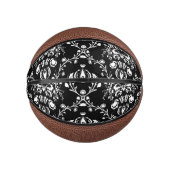 Zwart-witte Damask Mini Basketbal (Voorkant)