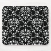 Zwart-witte Damask Muismat (Voorkant)