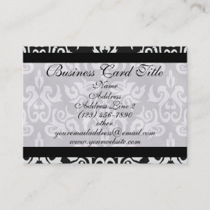 Zwart-witte  Damask Professional-bus Visitekaartje