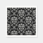 Zwart-witte Damask Servet (Voorkant)
