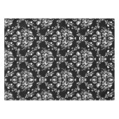 Zwart-witte Damask Tafelkleed (Voorkant (Horizontaal))
