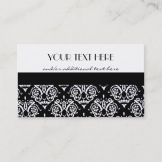 Zwart-witte Damask Visitekaartje