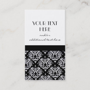 Zwart-witte Damask Visitekaartje