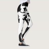 Zwart/Witte Dames Leggings (Rechts)