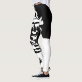 Zwart/Witte Dames Leggings (Links)