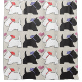 Zwart-witte das Kunstgordijn Douchegordijn (Voorkant)