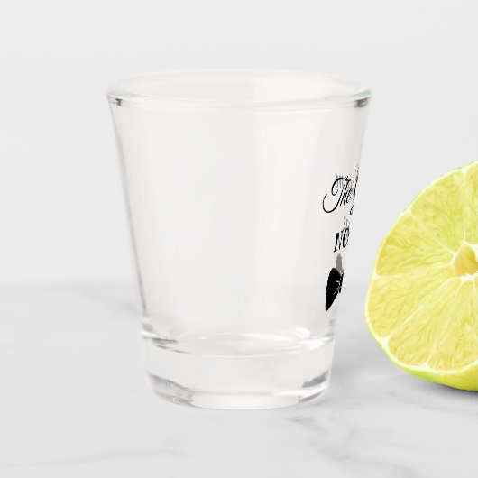 Zwart & Witte Das Moderne Bachelorfeest Shot Glas (Links)