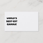 Zwart-witte de Gamma's van het best-est-Beste van Visitekaartje (Achterkant)
