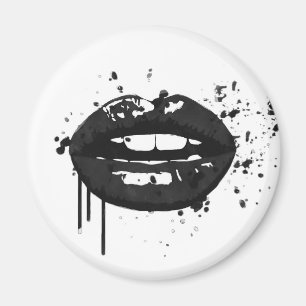 Zwart-witte de lippenillustratie van de magneet