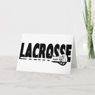 Zwart-witte de Stok van de lacrosse Kaart