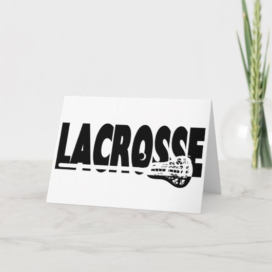 Zwart-witte de Stok van de lacrosse Kaart (Voorkant)