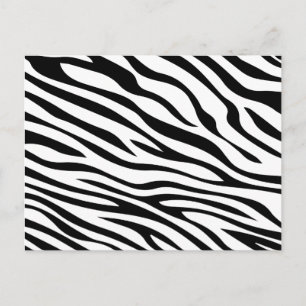 Zwart-witte de Strepen van Zebbra Briefkaart