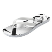 Zwart-witte deco-speelse Teenslippers (Schuin)