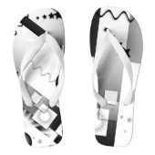 Zwart-witte deco-speelse Teenslippers (Voetbed)
