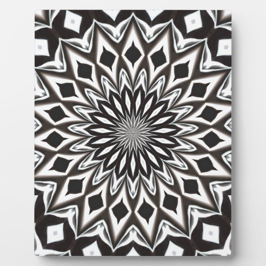 Zwart-witte Decoratieve Mandala Fotoplaat (Voorkant)