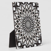 Zwart-witte Decoratieve Mandala Fotoplaat (Zijkant)