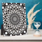 Zwart-witte Decoratieve Mandala Fotoplaat (Zijkant)