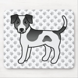 Zwart-Witte Deens-Zweedse Boerderijhond Leuke Hond Muismat