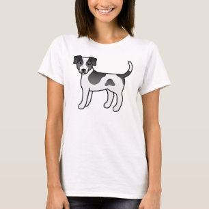 Zwart-Witte Deens-Zweedse Boerderijhond Leuke Hond T-shirt