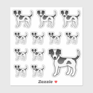 Zwart-Witte Deens-Zweedse Boerderijhond Moppige Ho Sticker