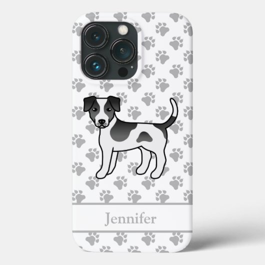 Zwart-Witte Deens-Zweedse Boerderijhond & Naam Case-Mate iPhone Case (Achterkant)
