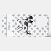 Zwart-Witte Deens-Zweedse Boerderijhond & Naam Case-Mate iPhone Case (Achterkant (horizontaal))