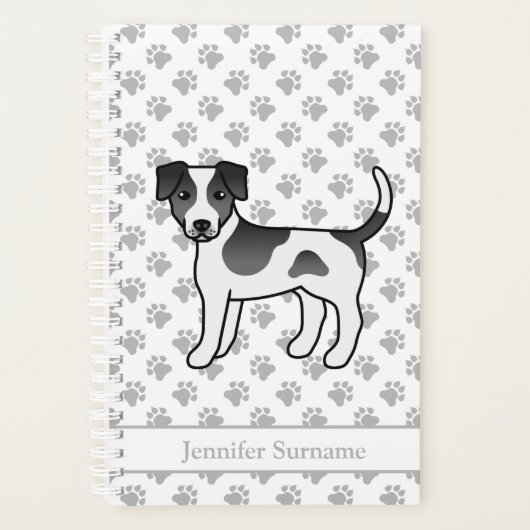 Zwart-Witte Deens-Zweedse Boerderijhond & Naam Planner (Voorkant)
