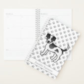 Zwart-Witte Deens-Zweedse Boerderijhond & Naam Planner (Display)