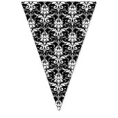 Zwart-witte Design Roze bloemen die vlag bundelen Vlaggetjes (Derde vlag)