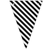 Zwart-witte Design Roze bloemen die vlag bundelen Vlaggetjes (Eerste vlag)