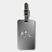 Zwart-witte diaffodil bagagelabel (Voorkant verticaal)