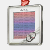 Zwart & Witte Diamanten Hartjes Ornament (Links)