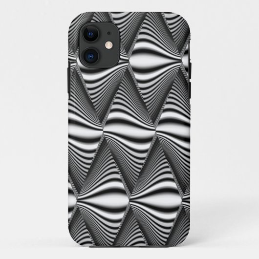 Zwart-witte diamantketting | 3D-illusie Case-Mate iPhone Case (Achterkant)