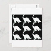 Zwart-witte dinos briefkaart (Voorkant / Achterkant)